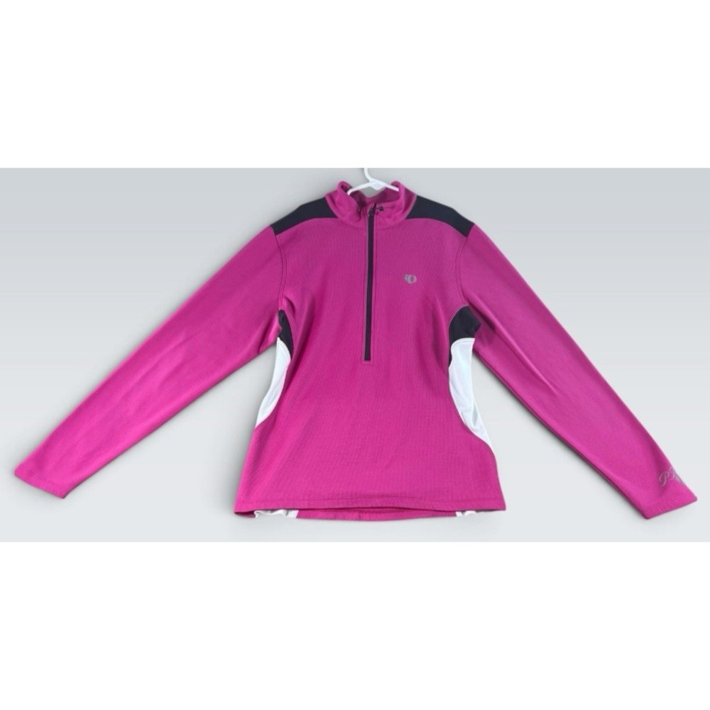 Pearl Izumi Womens Thermal Long-Sleeve Quarter Zip Cycling Jersey Pink Size M